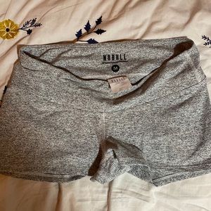 Light grey nobull workout shorts